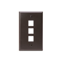 Leviton 41080-3BP Quickport Socket Faceplate, 3-Pack