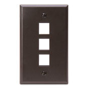 Leviton 41080-3BP Quickport Socket Faceplate, 3-Pack