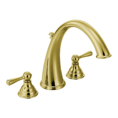 MOEN T920P Moen Kingsley Polished Brass Two-Handle Roman Tub Faucet