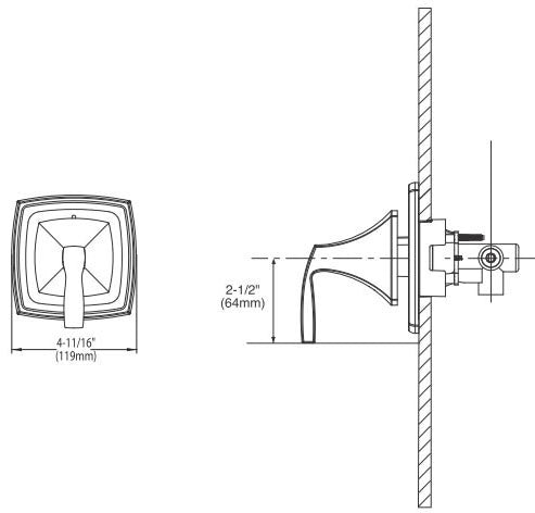 Moen T4611BN Brushed Nickel Transfer Valve Trim