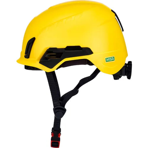 MSA Safety 10242637 V-Gard H2 Safety Helmet Non-Vented Climbing Class E Type 2 Yellow