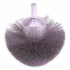 Weiler 10048 End Brush - Stainless Steel Bristle, Crimped Type, 2-3/4 in Brush Dia, 16000 RPM Max