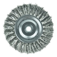 Weiler 08284 Wheel Brush 4 in Diameter 1/2 in Width 1/2 to 3/8 in Arbor Hole