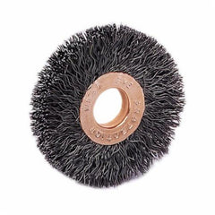 Weiler 15523 Wheel Brush - 2-1/2 in Diameter, 1/2 to 3/8 in Arbor Diameter