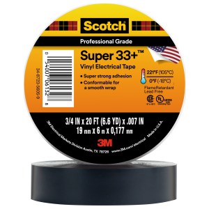 3M 33-SUPER-3/4X20FT Vinyl Electrical Tape 600 Volt 20 Foot