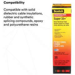 3M 33-SUPER-3/4X20FT Vinyl Electrical Tape 600 Volt 20 Foot