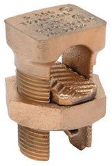 BURNDY KS34 Copper Split Bolt, Cu: 2/0 AWG (Str)-500 KCMIL (Run & Tap)