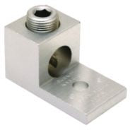 BURNDY KA40U Aluminum Universal Terminal, 1 Hole, 300-800 kcmil, 1/2 Stud, 1 Screw, Al/Cu Rated, Tin Plated