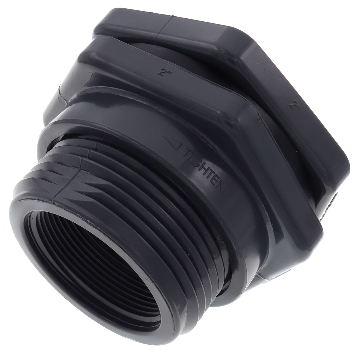 Hayward BFAS1020TES 2 PVC Bulkhead Fitting w/EPDM Gasket (Thread x Thread)