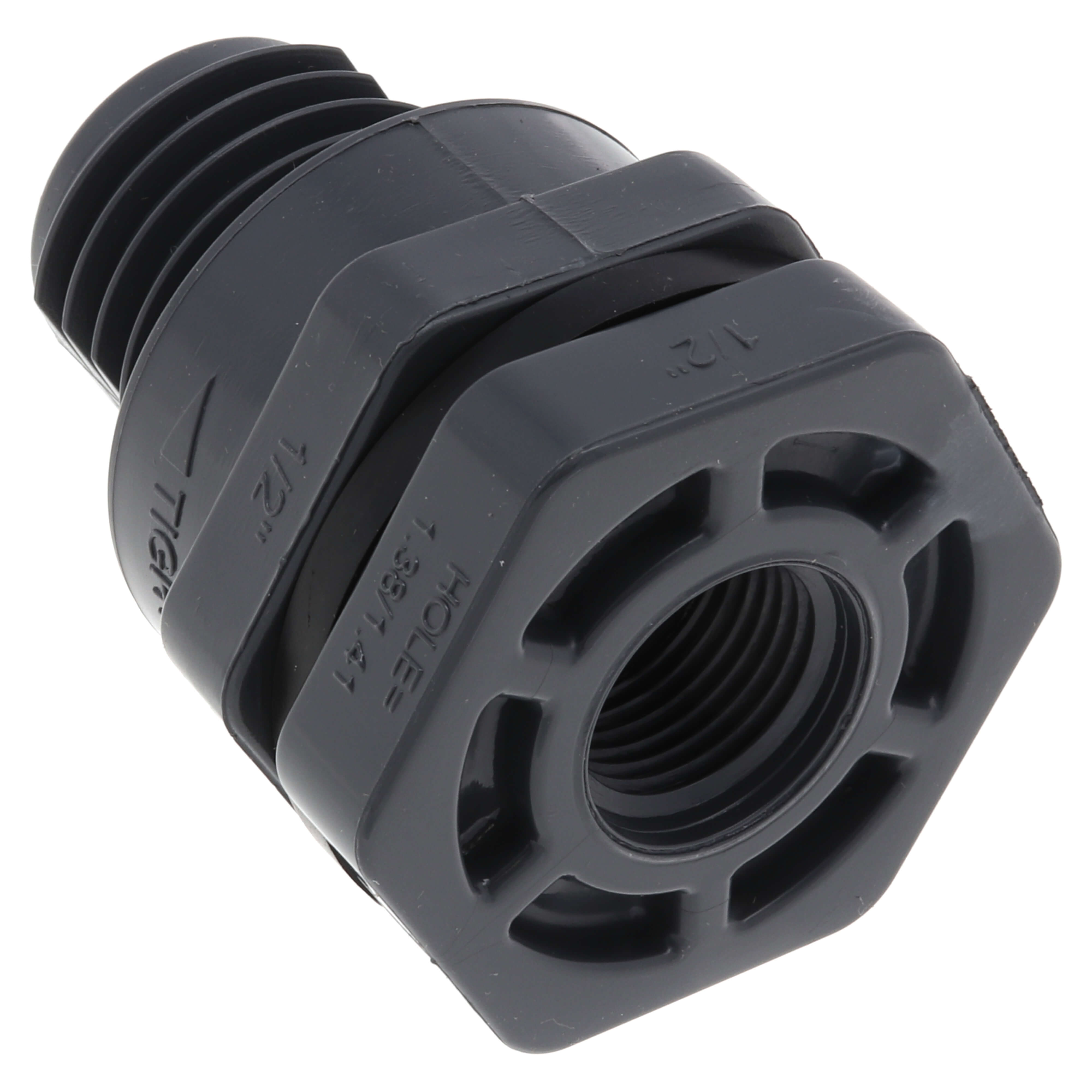 Hayward BFAS1005TES 1/2 PVC Bulkhead Fitting w/ EPDM Gasket (Thread x Thread) Replacement MPN