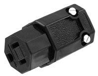 Leviton 5269-N 125 Volt 15 Amp 2-Pole 3-Wire NEMA 5-15R Black Nylon Grounding Straight Blade Connector