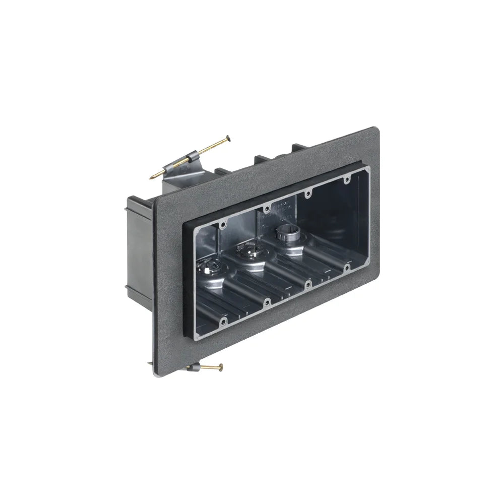 Arlington FN104F Versatile Non Conductive Outlet Box for New Construction Four Gang Screw On 85.3 cu Inches