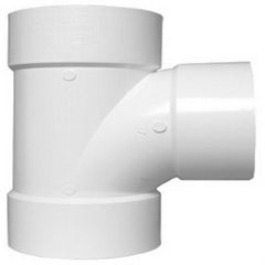 Charlotte Pipe and Foundry DWTN 2 x 2 x 2 inch PVC DWV Sanitary Tee Hub X Hub X Hub