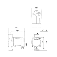 Grundfos 99287250 Circulator Pump Alph1 Ecm 115v Cast Iron Flg 15-55SF/LC