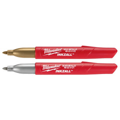 Milwaukee 48-22-3123 INKZALL™ Silver/Gold Fine Point Markers (2 Pack) 48-22-3123