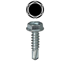 DOTTIE TEKHW122 #12 x 2 in. Zinc-Plated Hex Washer Head Self-Drilling Screw