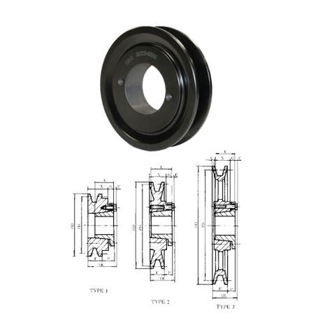 IDC Select BK120H H Bushing Sheave 11-3/4 in Outside Dia Single Groove