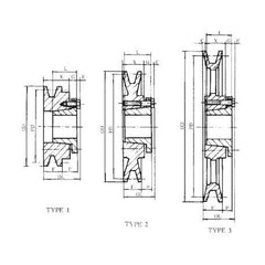 IDC Select IDCBK032H Light Duty Type 1 Single Groove Sheave, 3.35 in OD, 3 in Dia Pitch, 7/8 in W Face