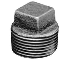 Matco-Norca ZMBPL03 1/2 in. Male Class 150 Chinese Black Malleable Iron Square Head Plug