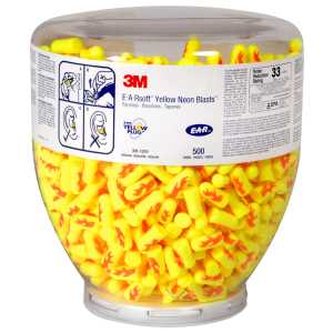 3M 391-1010 E-A-Rsoft Dispenser Earplugs Refill Polyurethane Red/Yellow Regular Size Tapered Shape