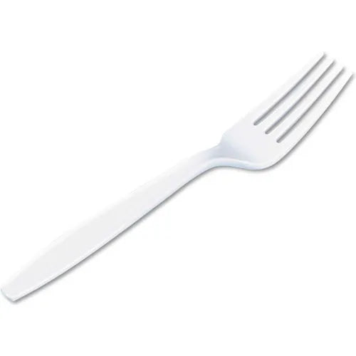 Dixie DXEFH217 Forks, Plastic, White, 1000/Carton