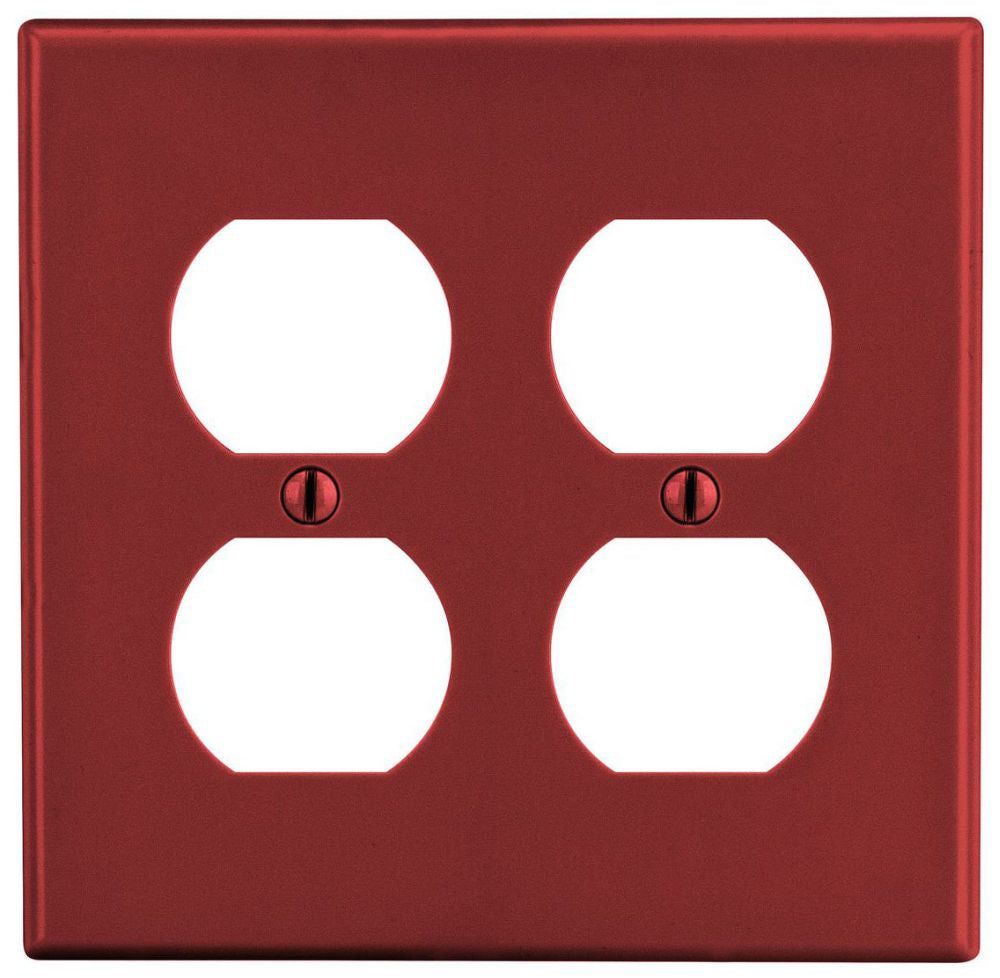 HUBBELL P82R HUBW P82R WALLPLATE, 2-G, 2) DUP, REPLACEMENT MPN