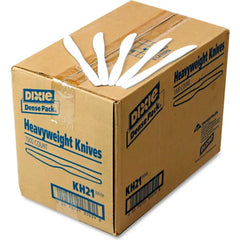 Dixie DXEKH217 Knives, Plastic, White, 1000/Carton