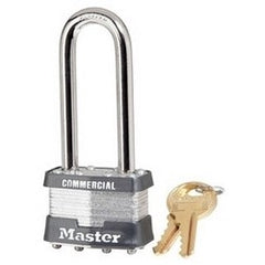 Master Lock 1LJ Tumbler Padlock Keyed Different 4-Pin W1 Cylinder 1-3/4 Width 2-1/2 Shackle Clearance