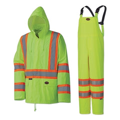 Pioneer V1080160U-L Lightweight Hi-Vis Safety Rainsuit Yellow/Green Large