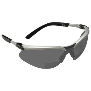 3M 11377-00000-20 BX Half-Frame Safety Readers Anti-Fog Gray Lens UV Protection