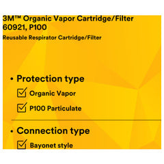 3M 60921 Performance Cartridge for Household Multi-Purpose Respirator