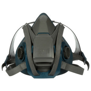 3M 6503QL Rugged Comfort 6500 Half Facepiece Respirator Silicone/Nylon Gray/Teal Large