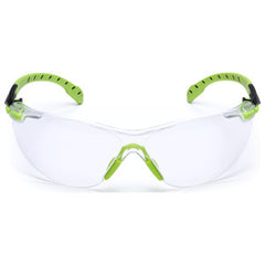 3M S1201SGAF Solus 1000-Series Safety Glasses Green/Black Clear Scotchgard Anti-Fog Lens 20 EA/Case