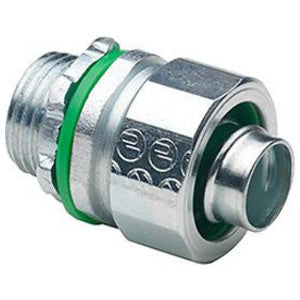 Bridgeport Fittings 432-SLTI Liquid Tight Connector Steel Straight Insulated Throat 105° 1 in.