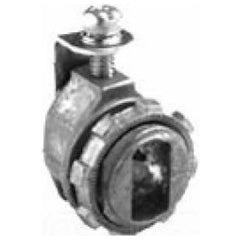 Bridgeport Fittings 560-DCI2 Strap-Type Single Screw Cable Connector Zinc Die Cast Insulated 105°C AC/MC Cable 1/2 in.