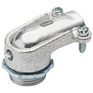 Bridgeport Fittings 806 3/4 Inch Zinc Electroplated Malleable Iron 90 Degree Flex Connector