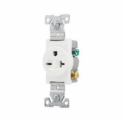 Eaton 1876W-BOX Single Straight Blade Receptacle 250 VAC 20 A NEMA 6-20R