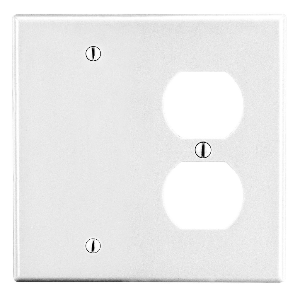 HUBBELL P138W WALLPLATE, 2-G, 1) DUP