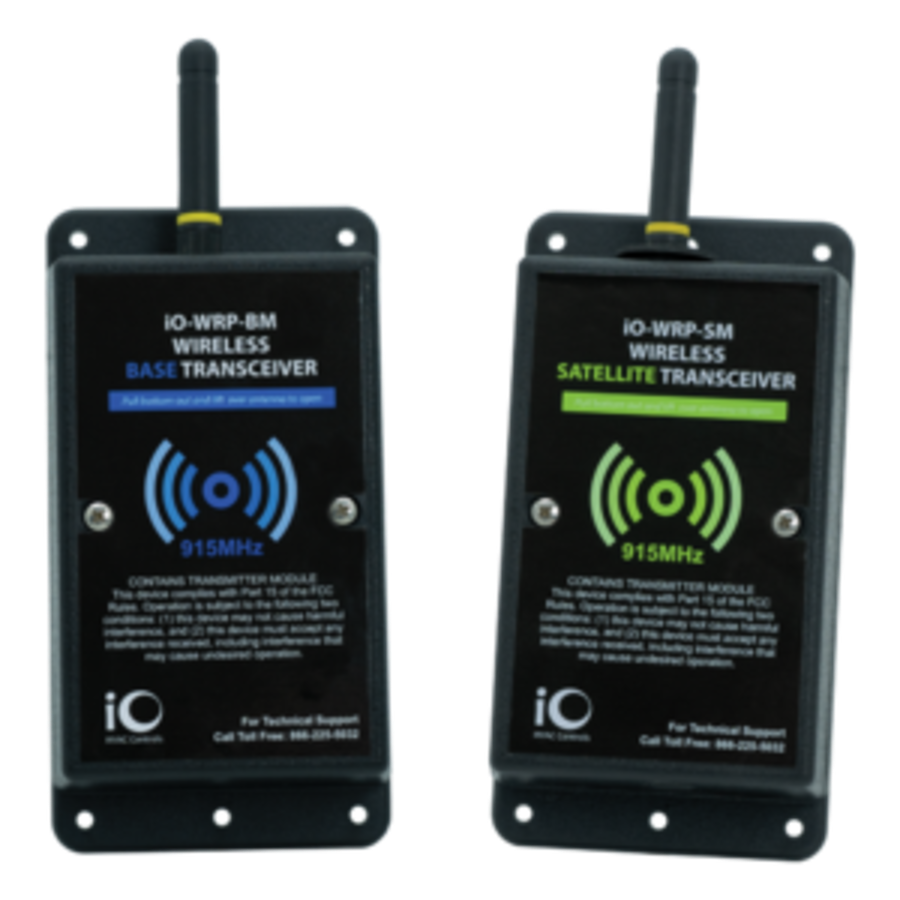 IO HVAC Controls IO-WRP Wireless Relay Plus Kit, (2) 4-Channel Transceivers, Base Module 3 Transmitting Channels / 1 Receiving Channel, Satelite Module 3 Receiving Channels / 1 Transmitting Channel