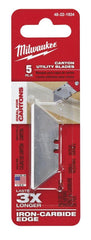 Milwaukee 48-22-1934 Carton Utility Knife Blades 5-Piece Replacement MPN