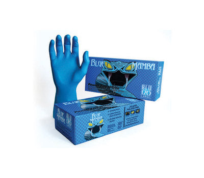 Black Mamba Gloves PLB-130 ProBlu Mamba Nitrex Polymer Nitrile Gloves Blue XL