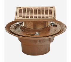 Jay R. Smith 2005LXH02BA-P050 2 in. Push On Cast Iron Floor Drain