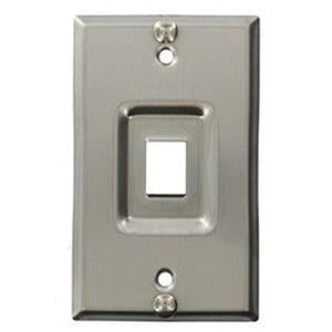 Leviton 4108W-1SP Recessed Stainless-Steel QuickPort Telephone Wall Plate