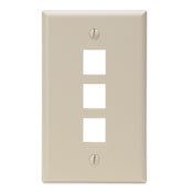 Leviton 41080-3IP Quickport 3-Socket Faceplate 2-3/4 inches Wide Replacement MPN