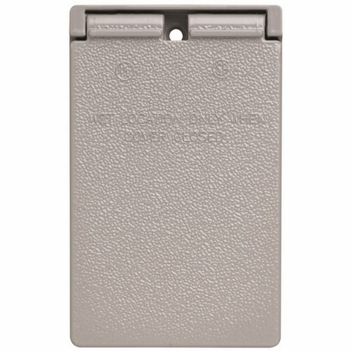 Legrand-Pass & Seymour CA26GV Cast Weatherproof Cover Decorator or Ground Fault Circuit Interruptor Vertical, 1 Self Closing Lid, Gray