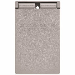 Legrand-Pass & Seymour CA26GV Cast Weatherproof Cover Decorator or Ground Fault Circuit Interruptor Vertical, 1 Self Closing Lid, Gray