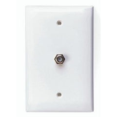 Leviton 40539-MW Midsize Video Wall Jack, Connector, White