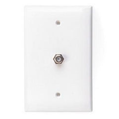 Leviton 40539-MW Midsize Video Wall Jack, Connector, White