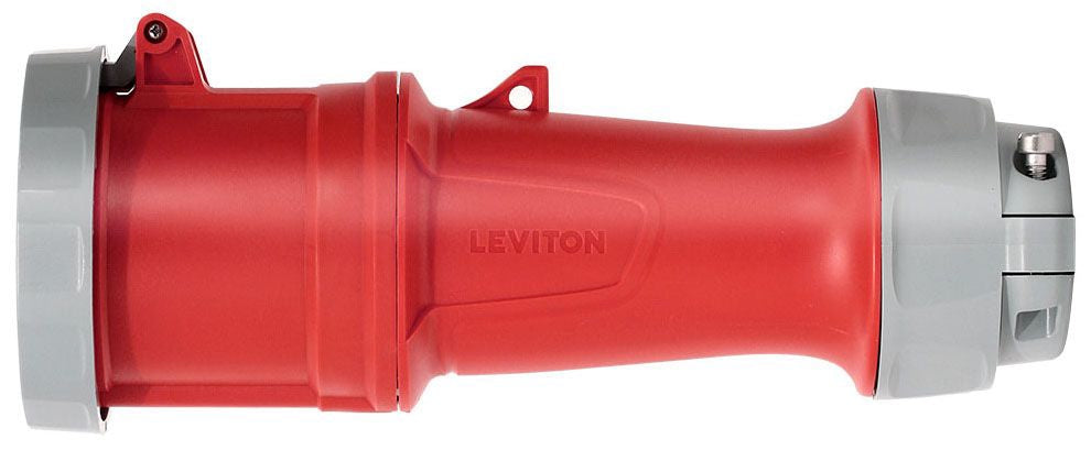 Leviton 460C7WLEV 60 Amp Pin & Sleeve Connector-Red