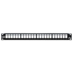 Leviton 4S255-S24 Shielded QuickPort Patch Panel, 24-Port, 1U RMS